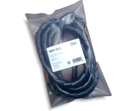 Спиральная пластиковая оплетка PARLMU SWB 20-1, полиэтилен, размер 20, бухта 2.8 m, цвет черный PR4100900 – изображение 5