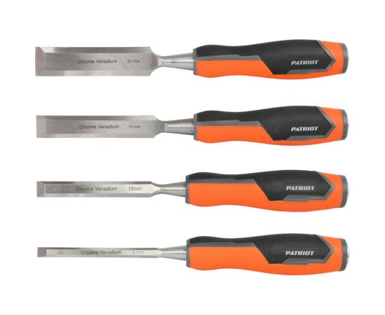 Набор стамесок PATRIOT CrV, 4 шт: 6, 12, 19, 25мм 350001404 – изображение 5