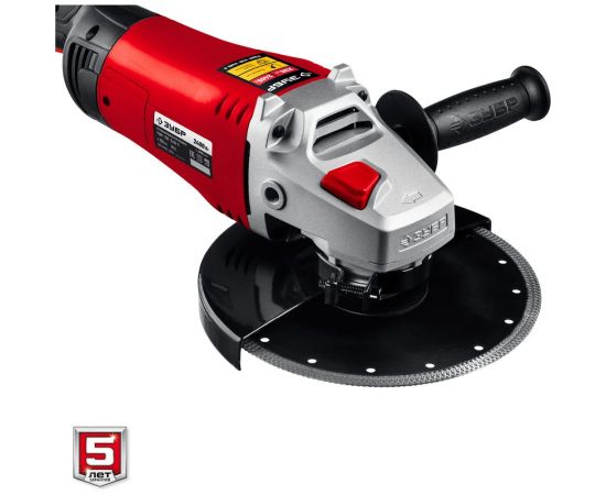 Угловая шлифовальная машина ЗУБР 230 мм, 2400 Вт УШМ-230-2405 П – изображение 7