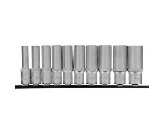 Набор удлиненных торцевых головок 3/8"", 6-ти гр CrV, 8-19 мм, 10 шт. STELS 13604 – изображение 7