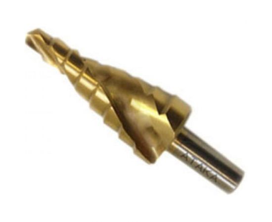 Сверло по металлу ступенчатое титан-нитридное (4-22 мм; 10 ступеней) Атака 8089970 