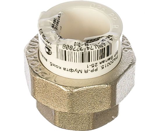 Комбинированная разъемная муфта (американка) PRO AQUA PP-R ВР белая d-25 мм 1" PA20015b 