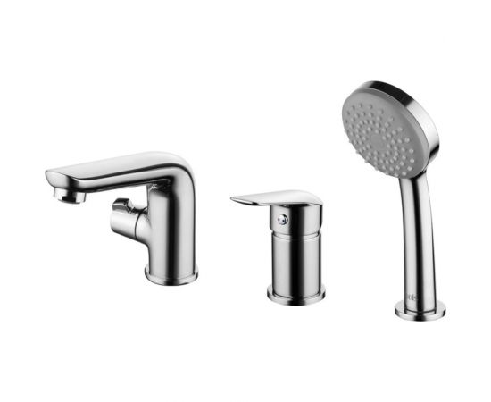 Смеситель на борт ванны IDDIS Torr TORSB30i07 на 3 отверстия с керамическим дивертором 