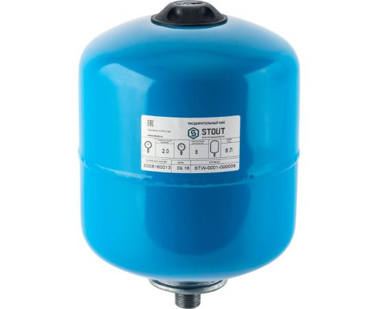 Расширительный бак 8 л вертикальный STOUT STW-0001-000008 