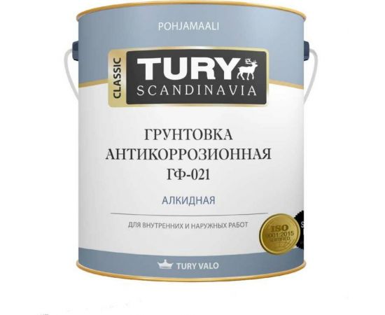Грунт TURY ГФ-021 (серый; 2,4 кг) 00001000247 