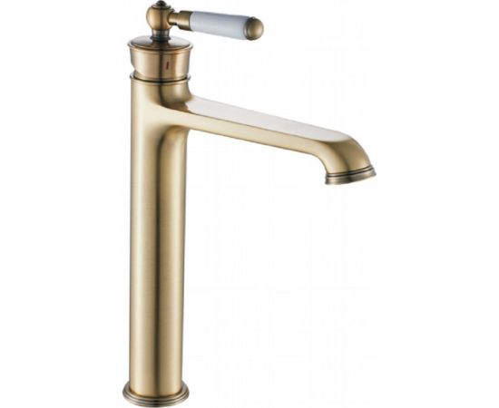 Смеситель для раковины OUTE с белой керамической ручкой, из латуни, бронза T10701Q-1 