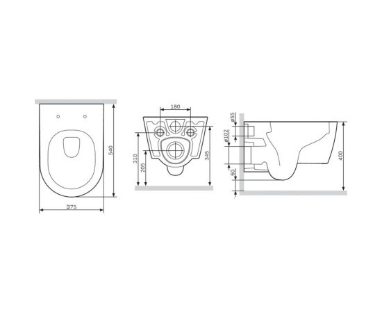 Подвесной унитаз с сиденьем микролифт AM.PM Func 54 см FlashClean C8F1701SC – изображение 11