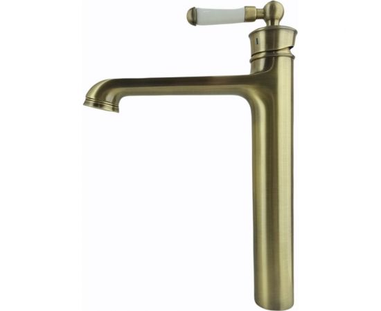 Смеситель для раковины OUTE с белой керамической ручкой, из латуни, бронза T10701Q-1 – изображение 2