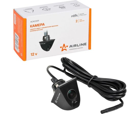 Камера заднего вида Airline с омывателем, врезная, универсальная ACAC009 – изображение 2