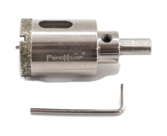 Коронка алмазная по стеклу и керамограниту с центрирующим сверлом 14x67 мм РемоКолор 35-4-414 – изображение 2