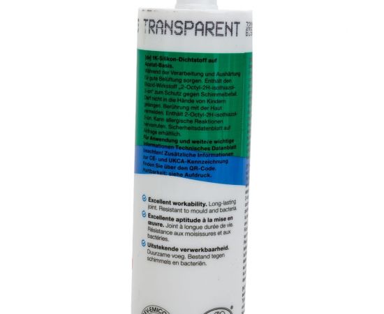 Профессиональный силиконовый герметик OTTO-CHEMIE прозрачный, 300 мл OS100/C00 – изображение 3