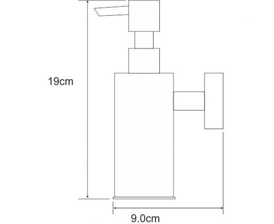 Дозатор для жидкого мыла WasserKRAFT, антивандальный K-1399 – изображение 3