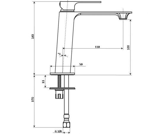 Смеситель для раковины KERAMA MARAZZI FIORETTO без донного клапана, хром V2CR205KM – изображение 3