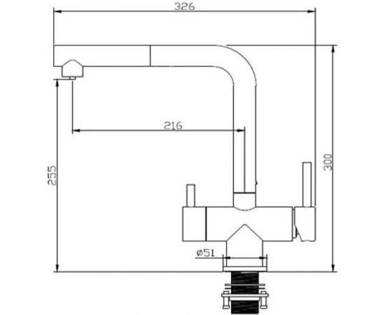 Смеситель для кухни EMAR из нержавеющей стали ЕСВ 7017 Black – изображение 3