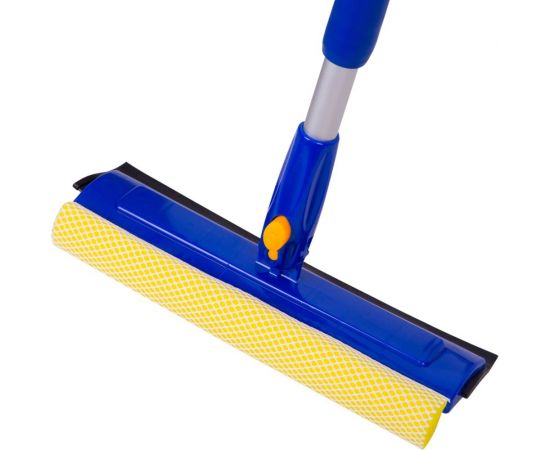 Вращающаяся стекломойка OfficeClean Professional, телескопическая ручка, рабочая часть 25 см, стяжка, губка, ручка 266772 – изображение 3