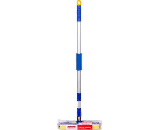 Вращающаяся стекломойка OfficeClean Professional, телескопическая ручка, рабочая часть 25 см, стяжка, губка, ручка 266772 – изображение 4