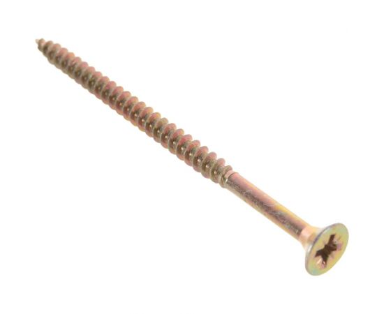 Потайной универсальный шуруп Метизный двор 6,0x100, желтый, 3 шт. 4607173901040 – изображение 4