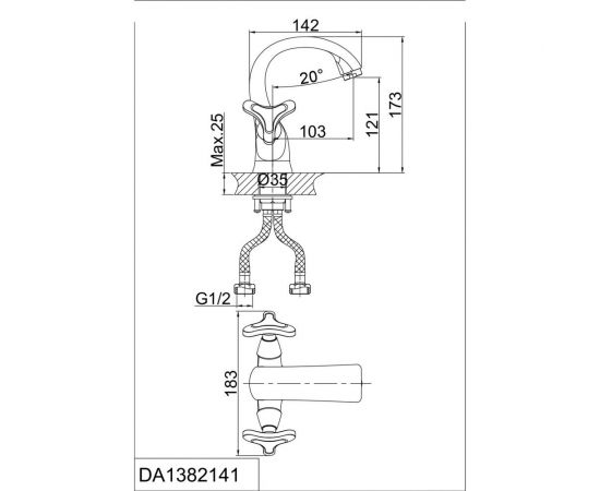 Смеситель для раковины D&K DA1382141 – изображение 5
