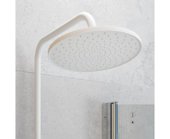 Смеситель для ванны IDDIS Shelfy с верхним душем, белый матовый SHEWTBTi06 – изображение 5