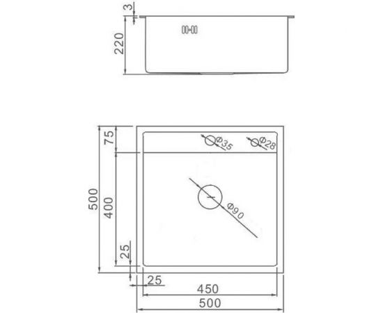Кухонная мойка из нержавеющей стали WISENT 5050 с дозатором KW35050 WS35050/W405A/WGER010 – изображение 10