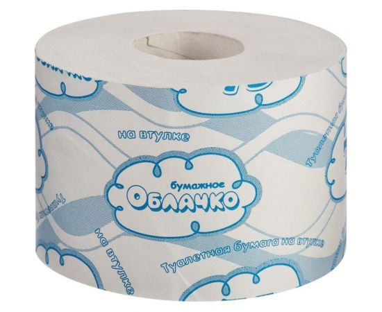 Туалетная бумага ООО Комус Бумажное облачко на втулке, 1 слой, 75 м, 24 рул/уп 1537884 