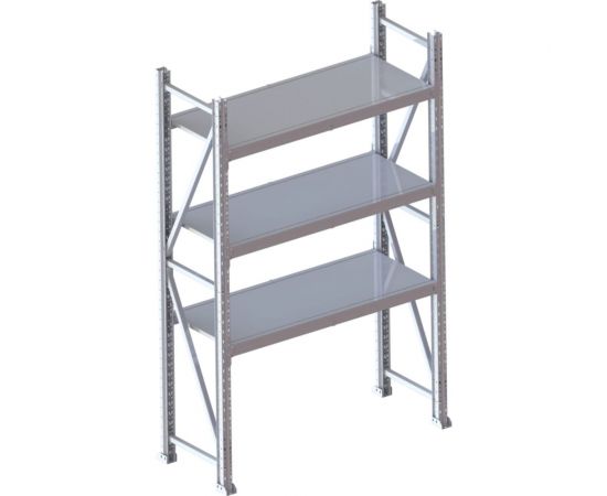 Стеллаж Ирбис Л50 2000x500x1200, 3 яруса, металлические полки X5685893 