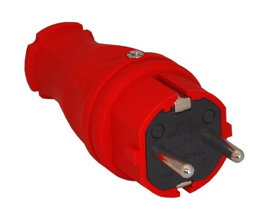 Силовая прямая вилка TP Electric каучук Красный 16A, 240В, IP44 3101-301-1600 