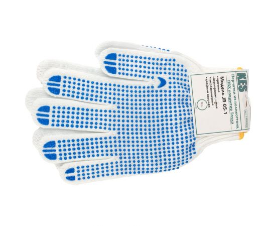 Перчатки из поликоттона КЭС пвх-покрытие точка, размер 9/L 14000008 JR-05-1 – изображение 2