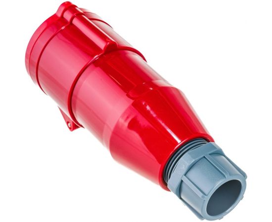 Вилка LANMASTER IEC 309, трехфазная, 32A, 380V, разборная, мама, красная LAN-IEC-309-32A3P/F – изображение 2