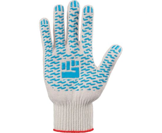 Трикотажные перчатки Фабрика перчаток, средние, с ПВХ, 10 класс, 4 нити, белые, р.M 4-10-СР-БЕЛ-(M) – изображение 2