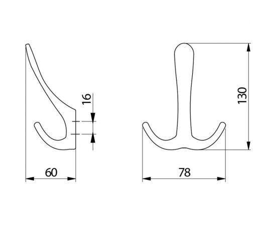 Мебельный крючок GTV CORDOBA хром WZ-CORDOBA-01 – изображение 2