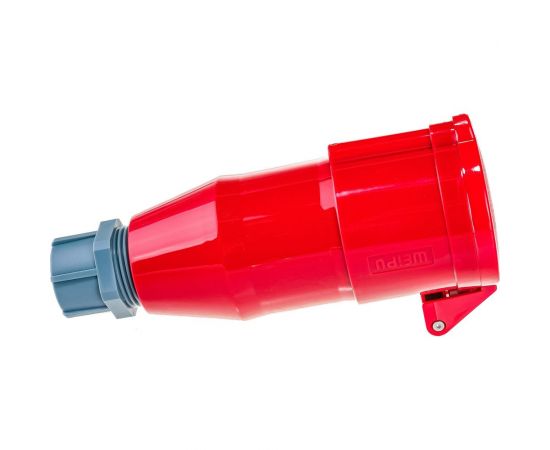 Вилка LANMASTER IEC 309, трехфазная, 32A, 380V, разборная, мама, красная LAN-IEC-309-32A3P/F – изображение 3