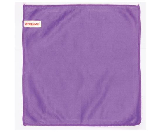 Салфетка для стекол и зеркал ЛАЙМА гладкая микрофибра, 30х30 см, фиолетовая 601248 – изображение 3