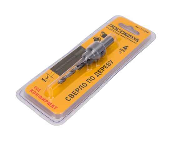 Сверло по дереву под конфирмат 4 мм РОСОМАХА 711340 – изображение 3