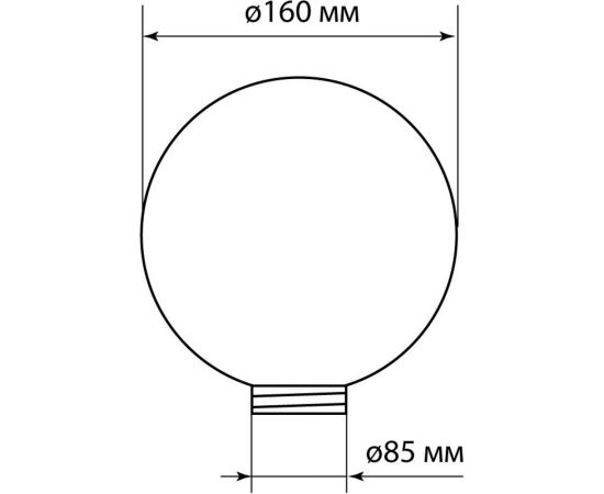 Рассеиватель шар TDM ПММА 160мм, резьба А 85, дымчатый SQ0321-0203 – изображение 4
