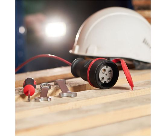 Переносная розетка REXANT влагозащищенная с крышкой, 3Р+РЕ, 32 А, IP44 каучук 111-012 – изображение 4