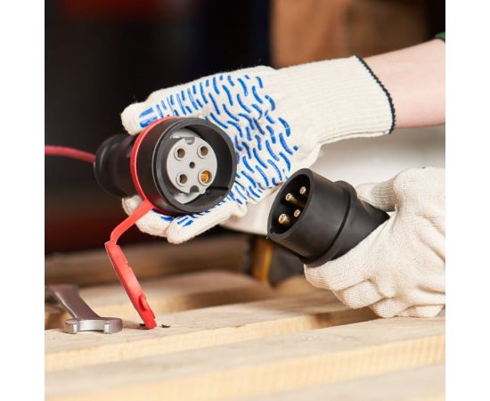 Переносная розетка REXANT влагозащищенная с крышкой, 3Р+РЕ, 32 А, IP44 каучук 111-012 – изображение 5