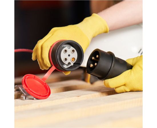 Переносная розетка REXANT влагозащищенная с крышкой, 3Р+РЕ, 32 А, IP44 каучук 111-012 – изображение 6