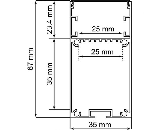 Накладной профиль FERON для светодиодной ленты CAB267 «накладной», цвет серебро, 10378 – изображение 6