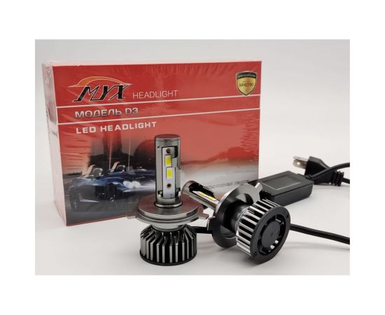 Светодиодные автолампы MYX Light D3 H4, 12 В, 28 Вт, CSP 3570, 6000 K, 2 шт. в упаковке 1D304 MYX01D304 