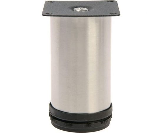 Ножка Tech-Krep металл, круглая, регулируемая, D50x100 мм, сатин - накл. 152416 