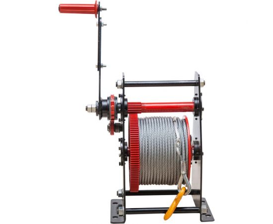 Ручная барабанная лебедка ЦМК ЛР-1 трос 6,5мм*60м L0003 