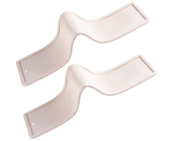 Силиконовая рамка номерного знака Dollex без адаптера, белая (уп. 2 шт.) SPL-266 