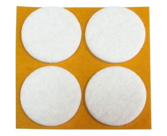 Фетровый самоклеящийся пункт Tech-Krep D20 мм белый (16 шт.) - пакет 109152 