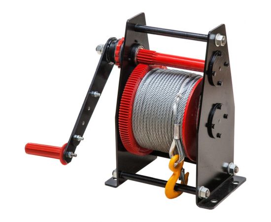 Ручная барабанная лебедка ЦМК ЛР-1 трос 6,5мм*60м L0003 – изображение 2