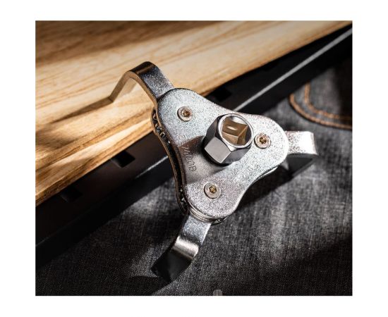 Съемник масляных фильтров DELI краб, трехлапый, dl7400b, рабочий диапазон 63-102 мм, сталь cr-v 123684 – изображение 2