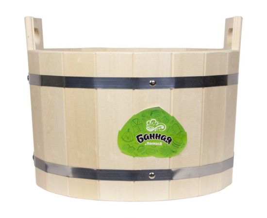 Ушат Банная линия 15 л, с нержавеющей вставкой, липа 12-436 – изображение 2