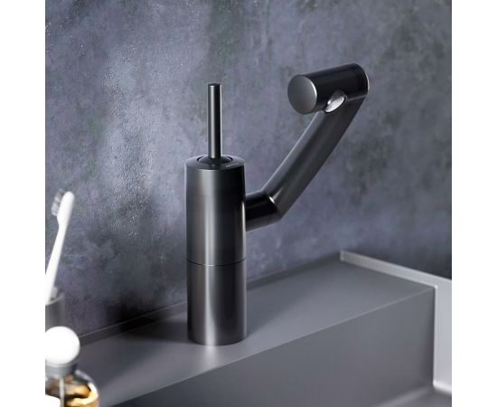 Смеситель для умывальника Damixa Arc поворотный излив 186 мм (черный) 290217364 – изображение 2