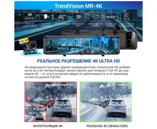 Видеорегистратор-зеркало TrendVision MR-4K TVMR4K – изображение 5