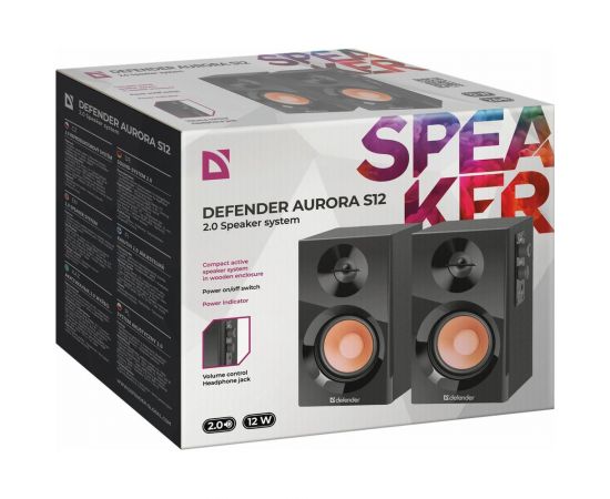 Акустическая система 2.0 Defender Aurora S12 12 Вт, деревянный корпус, 230В 65415 – изображение 7